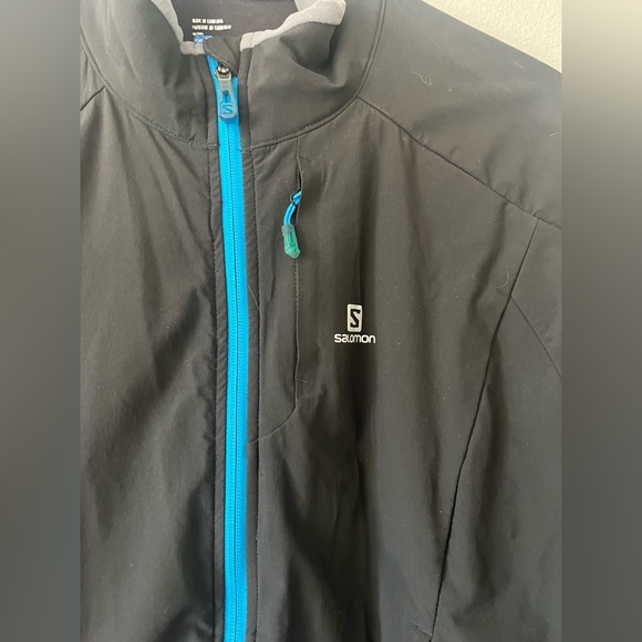 Salomon Women's Jacket in Black with Blue Highlights - Picture 3 of 6